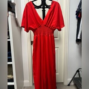 Boutique Brand She+Sky red jumpsuit.